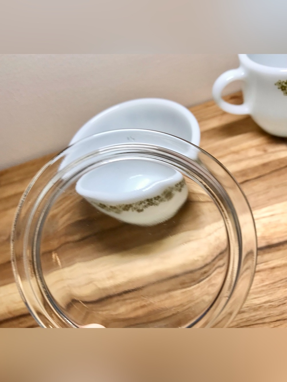Vintage Corelle CORNINGWARE Pyrex Daisy Prnt Butter Dish Lids Cream Sugar Bowl - Picture 13 of 16